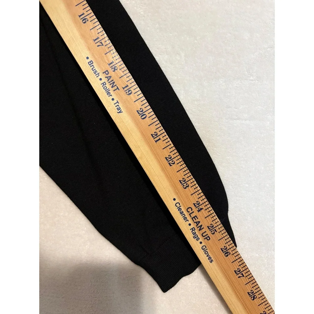 Tommy Bahama Mens XL Black Silk Blend Long‎ Sleeve Polo Sweater Knit Collared